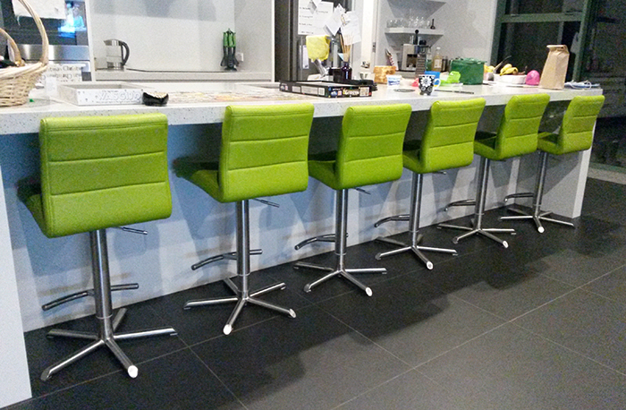 bright coloured kitchen bar stools